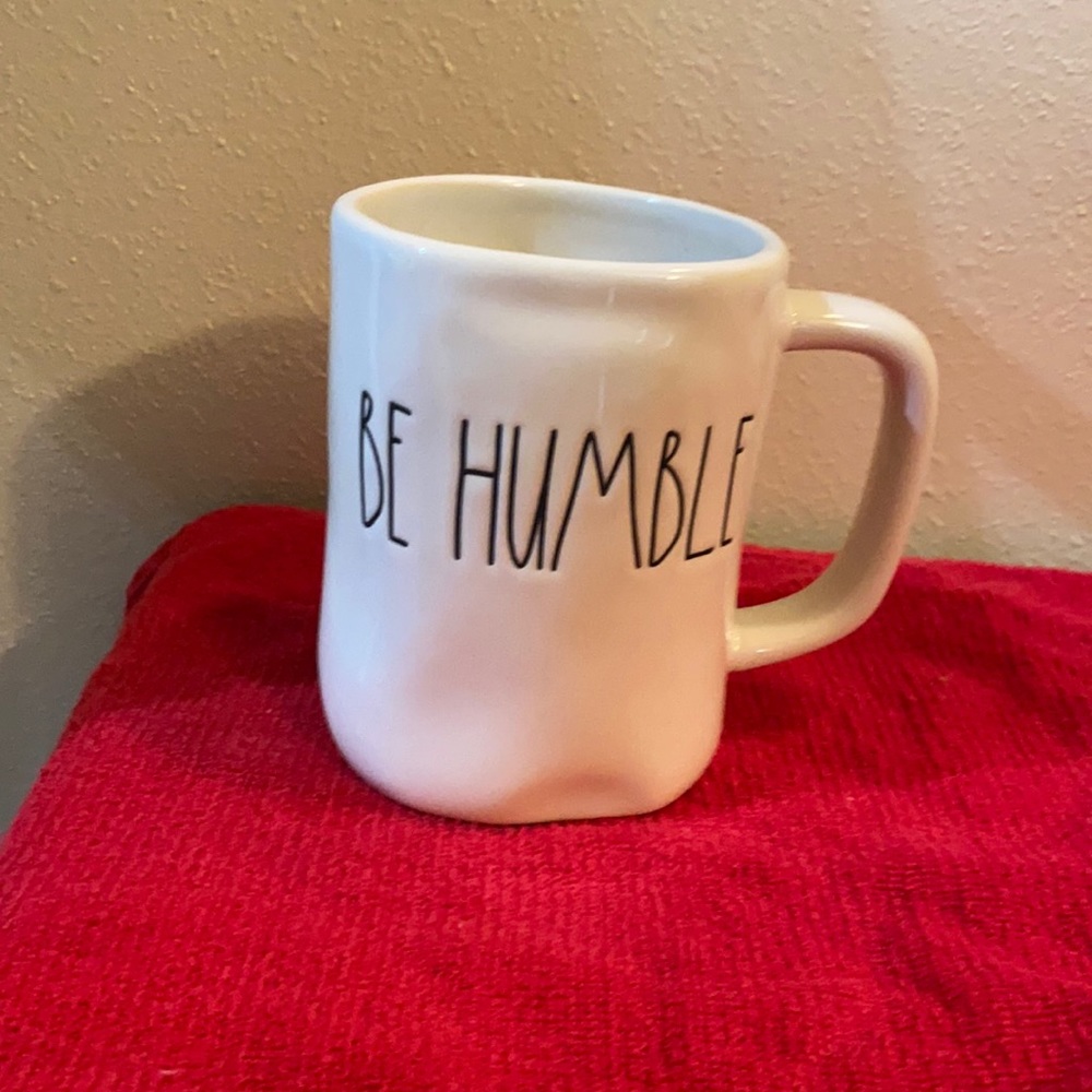 Rae Dunn mug with “Be Humble” text